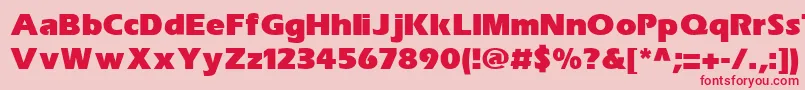 SpeedoBlackSsiExtraBold Font – Red Fonts on Pink Background