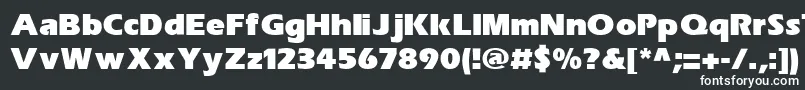 フォントSpeedoBlackSsiExtraBold – 黒い背景に白い文字
