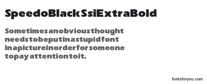 SpeedoBlackSsiExtraBold Font