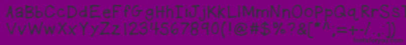 Kbplaydate-Schriftart – Schwarze Schriften auf violettem Hintergrund
