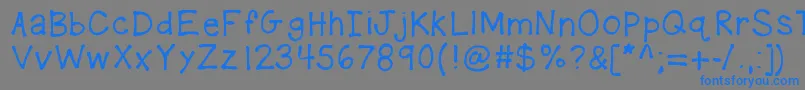 Kbplaydate Font – Blue Fonts on Gray Background