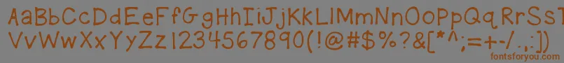 Kbplaydate Font – Brown Fonts on Gray Background