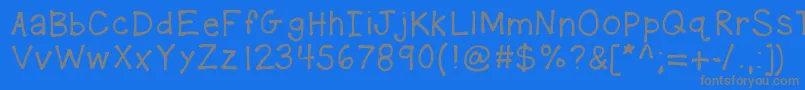 Kbplaydate Font – Gray Fonts on Blue Background