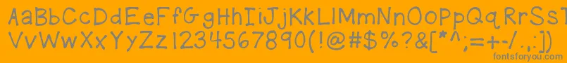 Kbplaydate Font – Gray Fonts on Orange Background