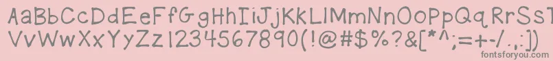 Kbplaydate Font – Gray Fonts on Pink Background