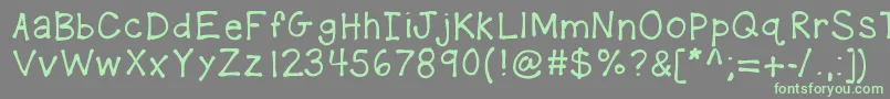 Kbplaydate Font – Green Fonts on Gray Background