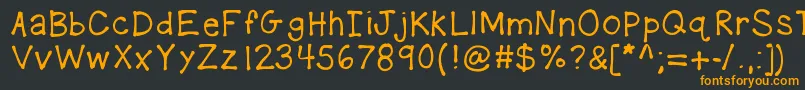 Kbplaydate Font – Orange Fonts on Black Background