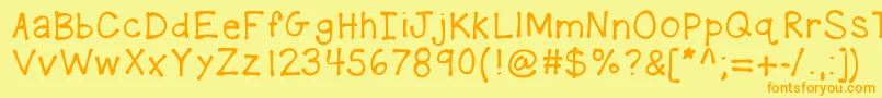 Kbplaydate Font – Orange Fonts on Yellow Background