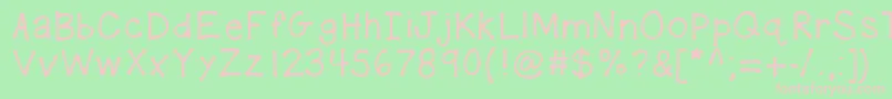 Kbplaydate Font – Pink Fonts on Green Background