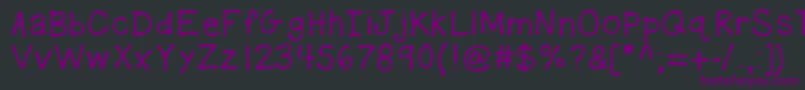 Шрифт Kbplaydate – фиолетовые шрифты на чёрном фоне