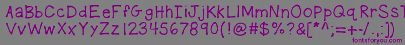 Шрифт Kbplaydate – фиолетовые шрифты на сером фоне