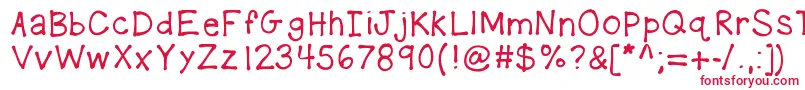 Kbplaydate Font – Red Fonts on White Background