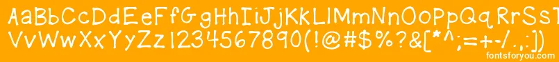 Kbplaydate Font – White Fonts on Orange Background