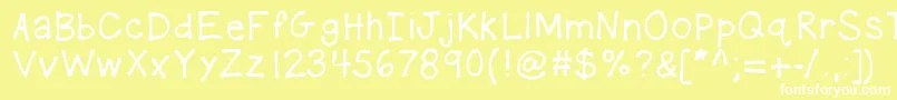Kbplaydate Font – White Fonts on Yellow Background