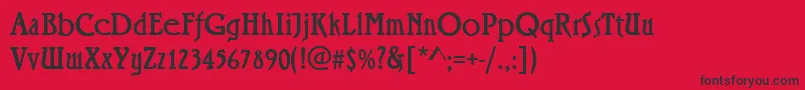 RiminiRegular Font – Black Fonts on Red Background