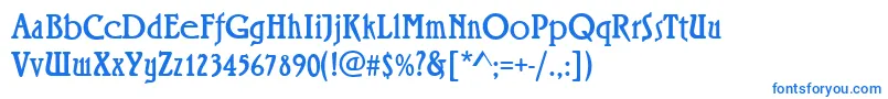 RiminiRegular-fontti – siniset fontit valkoisella taustalla
