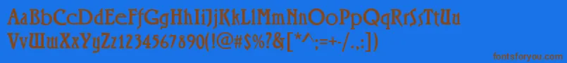 RiminiRegular Font – Brown Fonts on Blue Background