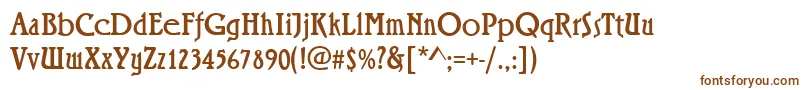 RiminiRegular Font – Brown Fonts on White Background