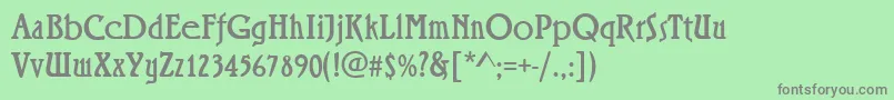 RiminiRegular Font – Gray Fonts on Green Background