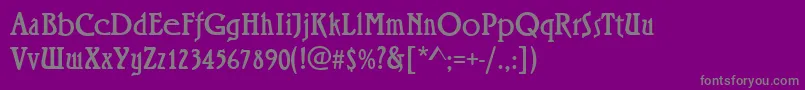 RiminiRegular Font – Gray Fonts on Purple Background