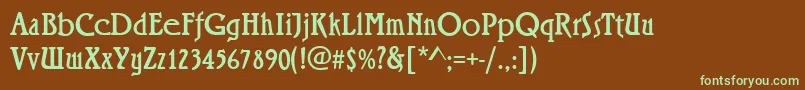More about RiminiRegular Font RiminiRegular Font – Green Fonts on Brown Background