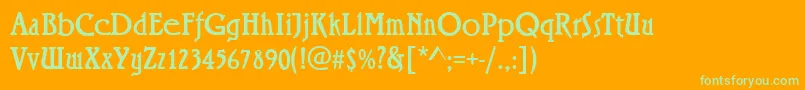 More about RiminiRegular Font RiminiRegular Font – Green Fonts on Orange Background