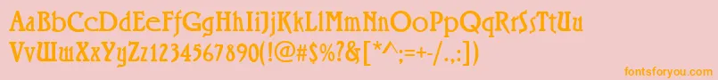 More about RiminiRegular Font RiminiRegular Font – Orange Fonts on Pink Background