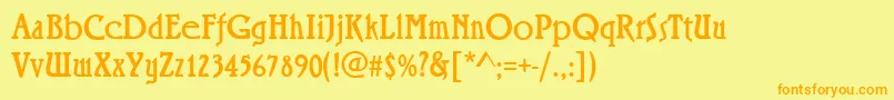 RiminiRegular Font – Orange Fonts on Yellow Background