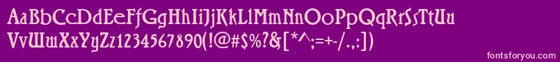 RiminiRegular Font – Pink Fonts on Purple Background