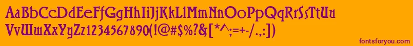 RiminiRegular Font – Purple Fonts on Orange Background
