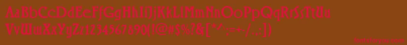 RiminiRegular Font – Red Fonts on Brown Background