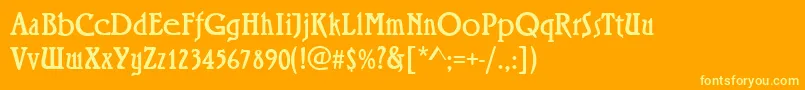 RiminiRegular Font – Yellow Fonts on Orange Background