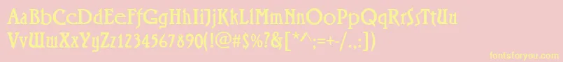 Подробнее о шрифте RiminiRegular Шрифт RiminiRegular – жёлтые шрифты на розовом фоне