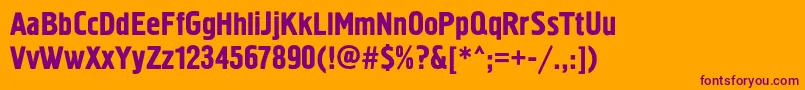 Pollock1c Font – Purple Fonts on Orange Background