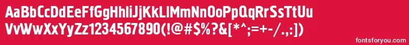 Pollock1c Font – White Fonts on Red Background
