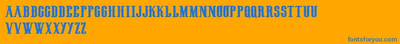 HenryrodeocircusDemo Font – Blue Fonts on Orange Background