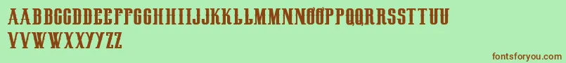 HenryrodeocircusDemo Font – Brown Fonts on Green Background