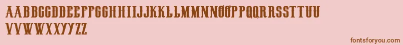 HenryrodeocircusDemo-fontti – ruskeat fontit vaaleanpunaisella taustalla
