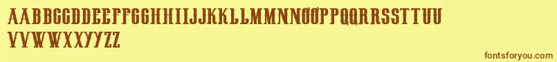 HenryrodeocircusDemo Font – Brown Fonts on Yellow Background