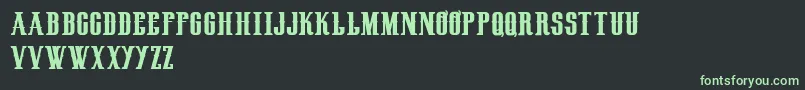 Шрифт HenryrodeocircusDemo – зелёные шрифты на чёрном фоне