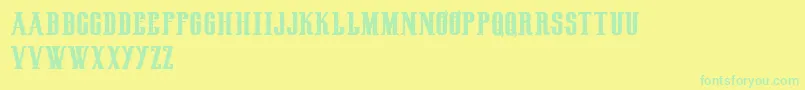 HenryrodeocircusDemo Font – Green Fonts on Yellow Background