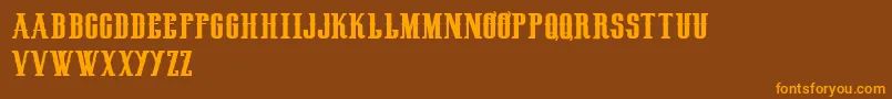 HenryrodeocircusDemo Font – Orange Fonts on Brown Background