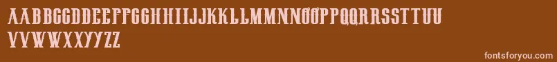 Шрифт HenryrodeocircusDemo – розовые шрифты на коричневом фоне