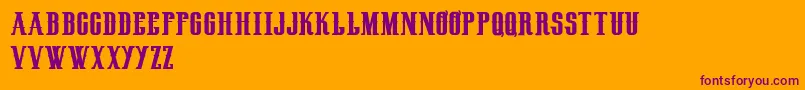 Шрифт HenryrodeocircusDemo – фиолетовые шрифты на оранжевом фоне
