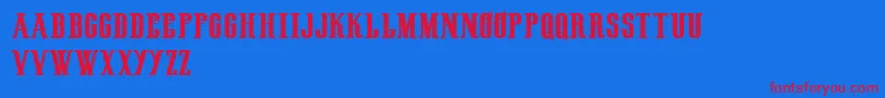 HenryrodeocircusDemo Font – Red Fonts on Blue Background