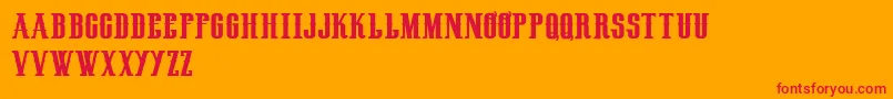 HenryrodeocircusDemo Font – Red Fonts on Orange Background