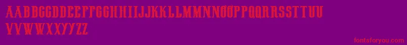 フォントHenryrodeocircusDemo – 紫の背景に赤い文字