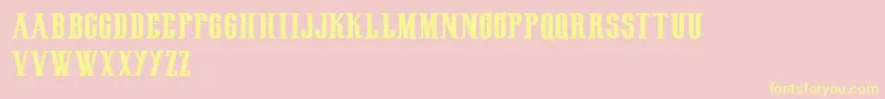 HenryrodeocircusDemo Font – Yellow Fonts on Pink Background