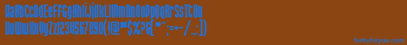 SfPortMckenzie Font – Blue Fonts on Brown Background