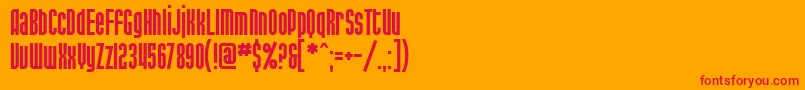 SfPortMckenzie Font – Red Fonts on Orange Background